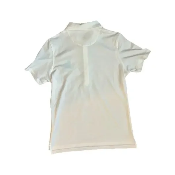 NWT Peter Millar Women’s Medium Golf Polo White UPF 50+ Embroidered Logo - Picture 9 of 10